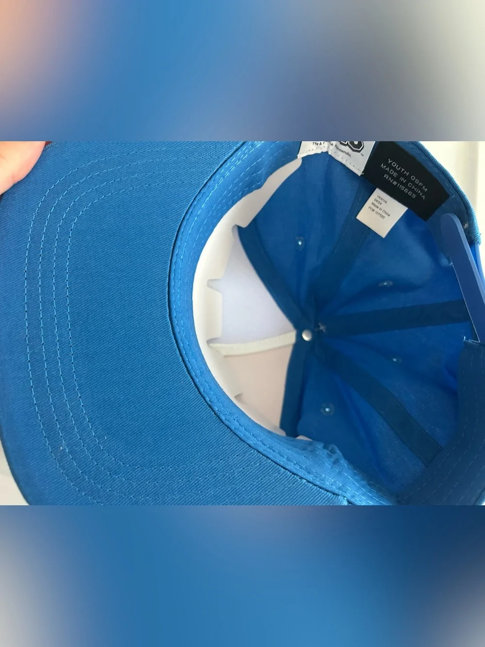 Nintendo Super Mario Bros Snapback Hat Youth Boys OSFM Blue Cap NWT